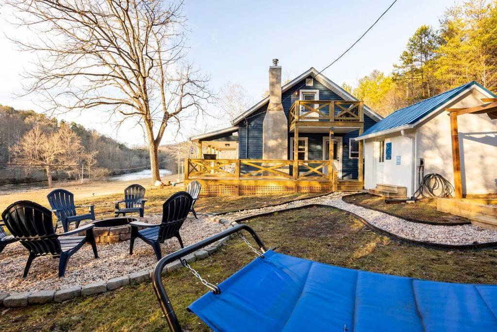 Riverside Relaxer W/Hot Tub+Fire Pit +Wifi & View Franklin Dış mekan fotoğraf